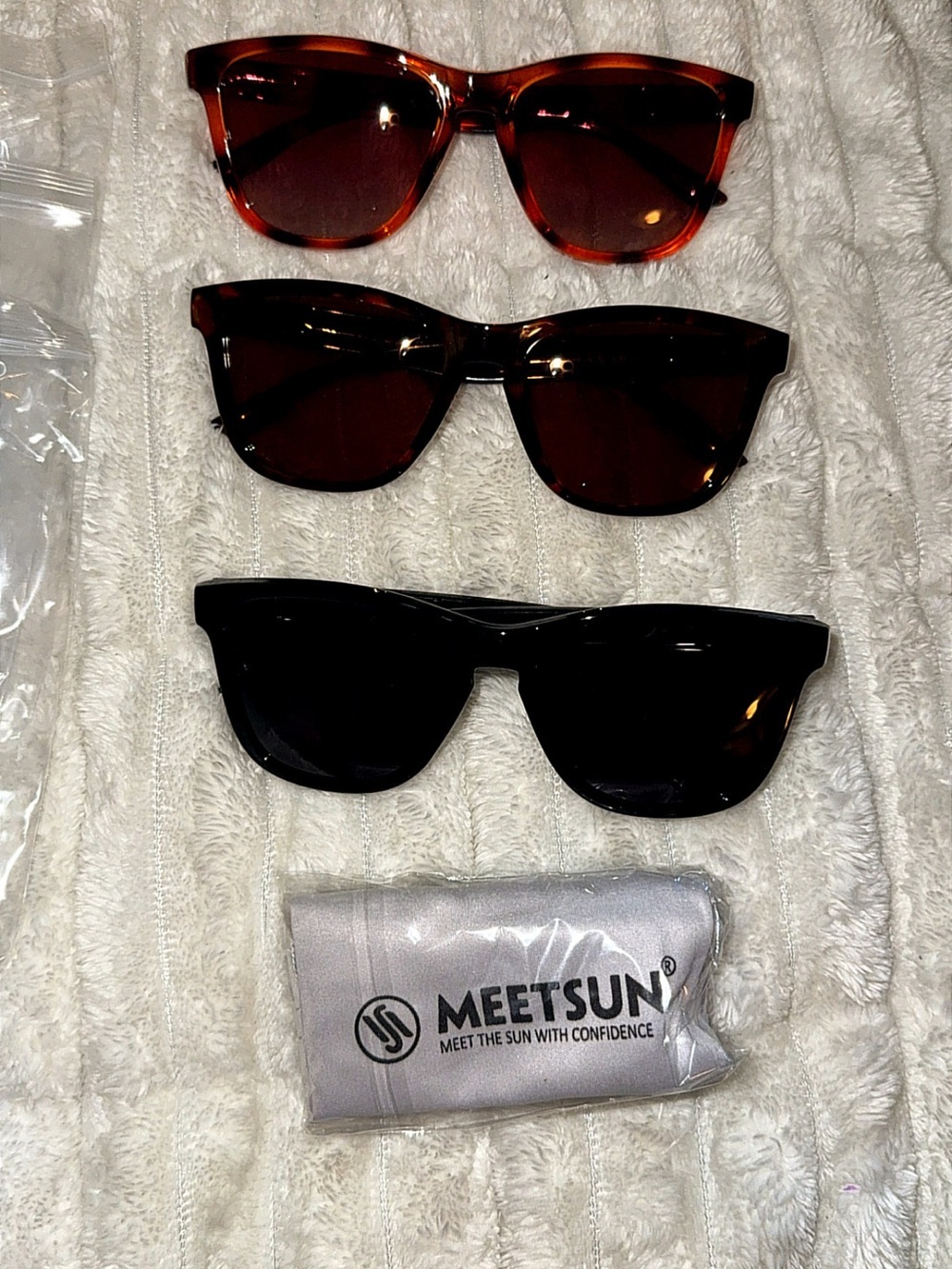 Women's Sunglasses Trio in Tortoise, Dark Brown and Black